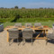 4SO Jura stapelbare tuinstoelen met zit- en rugkussen (olijfkleurig) - 4